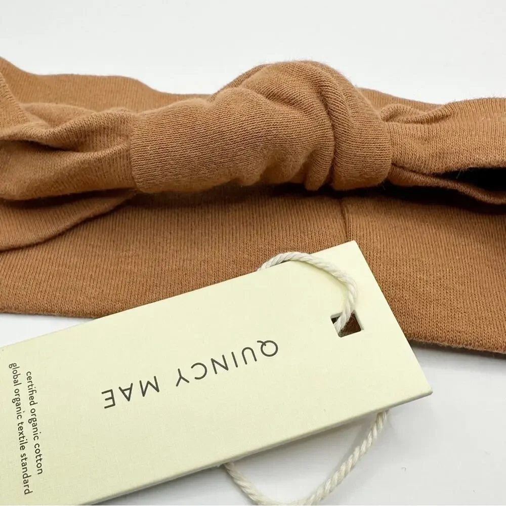 Quincy Mae Baby Girl 12-24 months Rust Brown Knotted Knot Cotton Headband NWT